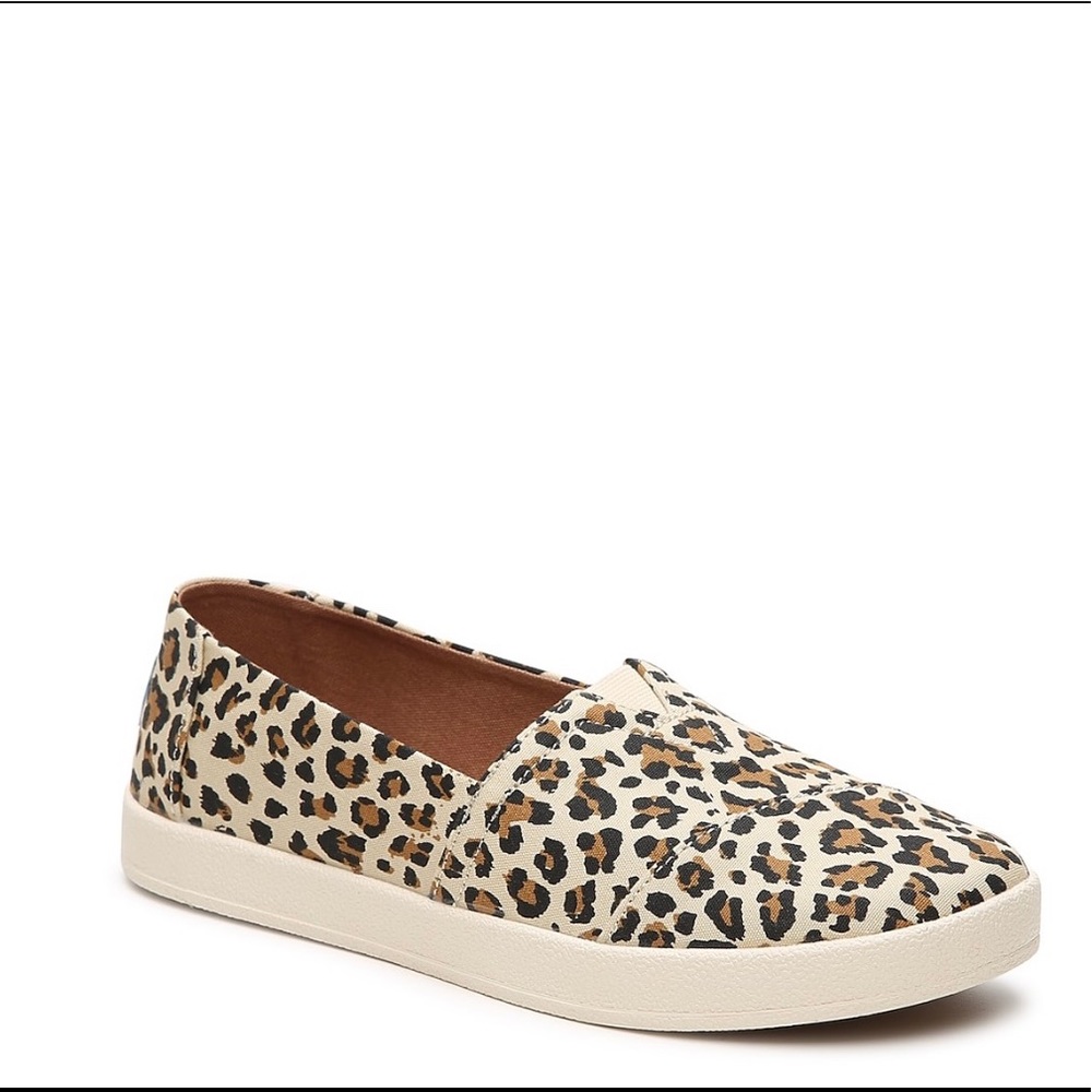 Toms Avalon Slip-on Sneaker Brown Leopard Print 9